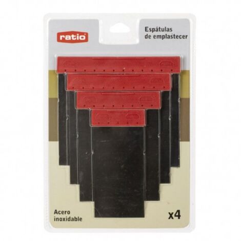 ESPATULA CARROCERO INOX. 4 PIEZAS RATIO -  EHLIS