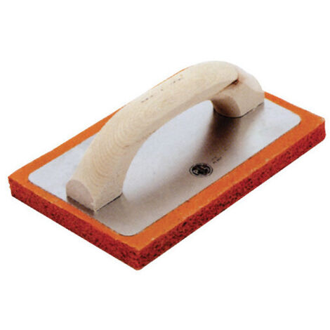 Espátula de esponja con base de aluminio 10x24 cm – Espuma naranja de 20 mm para enlucidos – Ancora