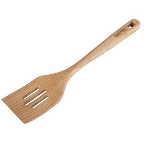 Espátula ibili madera natural 30 cm perforada cocina