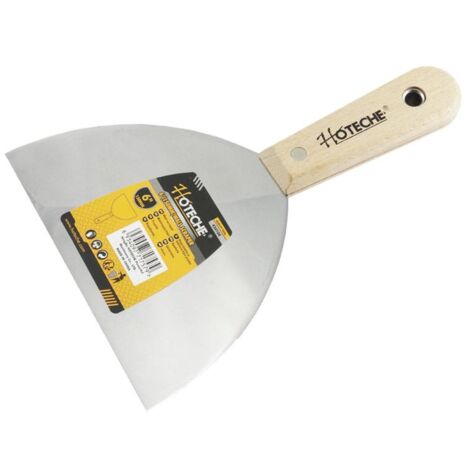 ESPATULA INOXIDABLE MANGO MADERA 150 MM