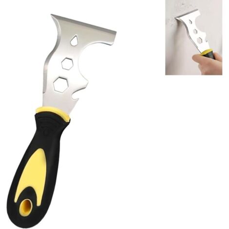 Espátula multifuncional de acero inoxidable 13 en 1 para quitar pintura: utilice esta herramienta de pintor para quitar pintura, decapar y raspar papel tapiz.