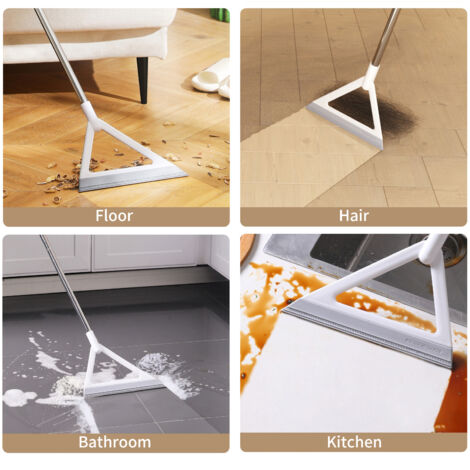 [Espátula multiusos] – Espátula para superficies de vidrio – Mango largo – Revestimiento de silicona – 35 x 22 x 3 cm