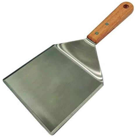 Espátula para barbacoa Sandri, inoxidable, larga con mango de madera, 29x14 cm
