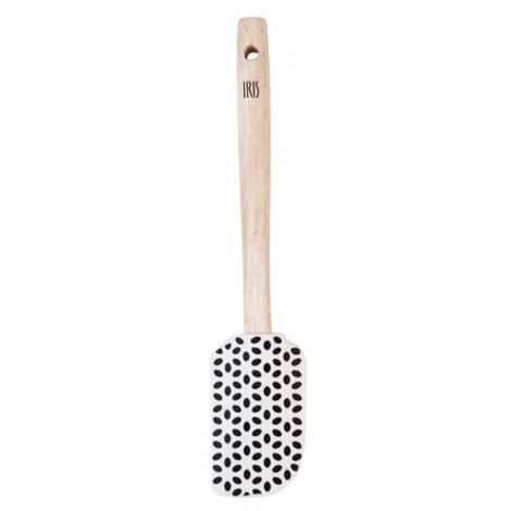 ESPÁTULA SILICONA CON MANGO MADERA 25CM BRISA