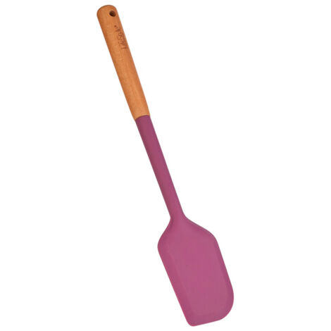 ESPATULA SILICONA MANGO MADERA RUSTIKA