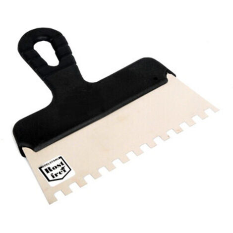 ESPÁTULA TRAPEZOIDAL DE ACERO INOXIDABLE DE 150 MM CON DIENTES 66 - E-324-3152