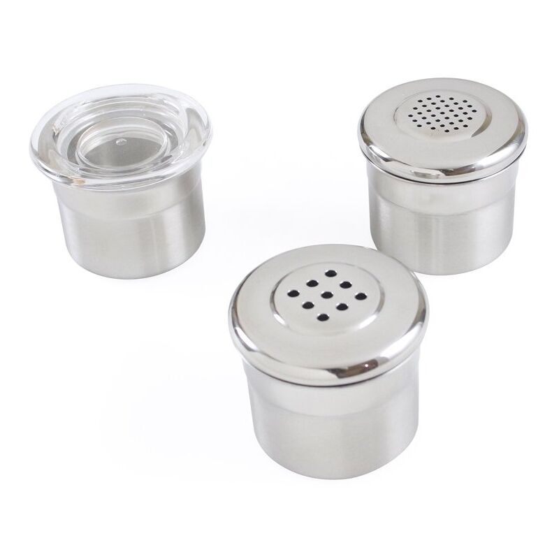 

Tarro Inox Especiero Orificio Grande - Inox
