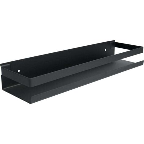 Especiero - Estante colgante de cocina - Especiero - Soporte para tarros de especias - Especiero - (Negro, 40 cm)