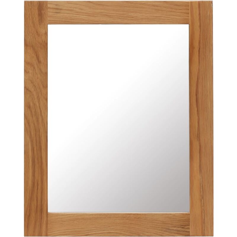 

vidaXL Espejo de madera maciza de roble 40x50 cm - Marrón