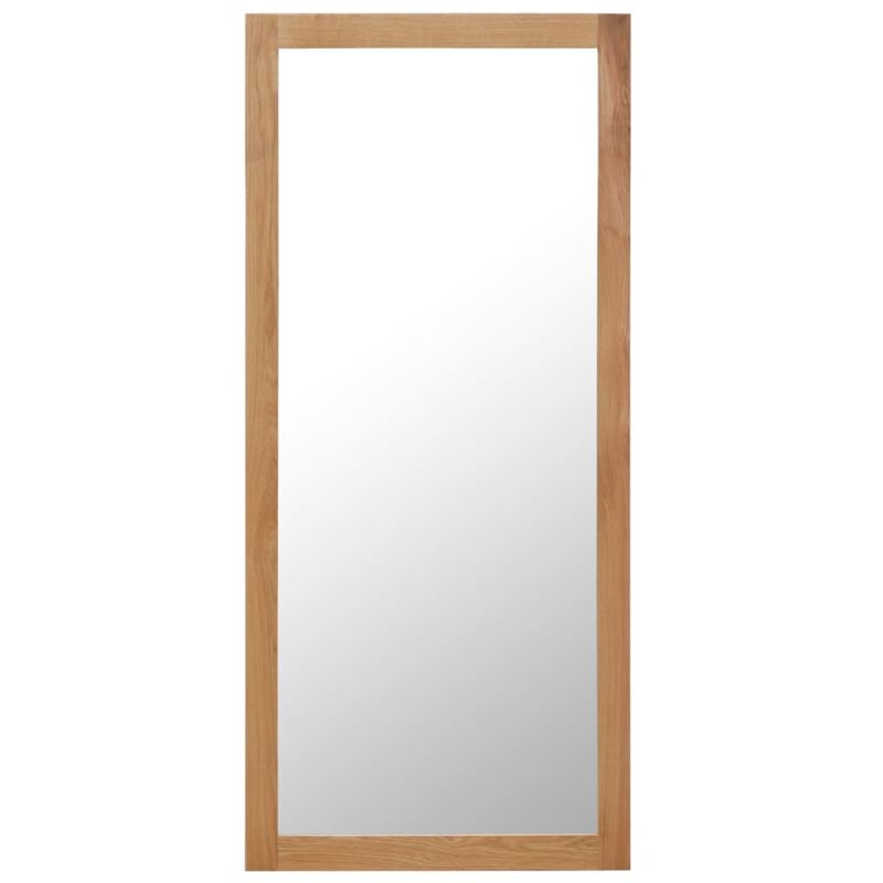 

vidaXL Espejo de madera maciza de roble 50x140 cm - Marrón