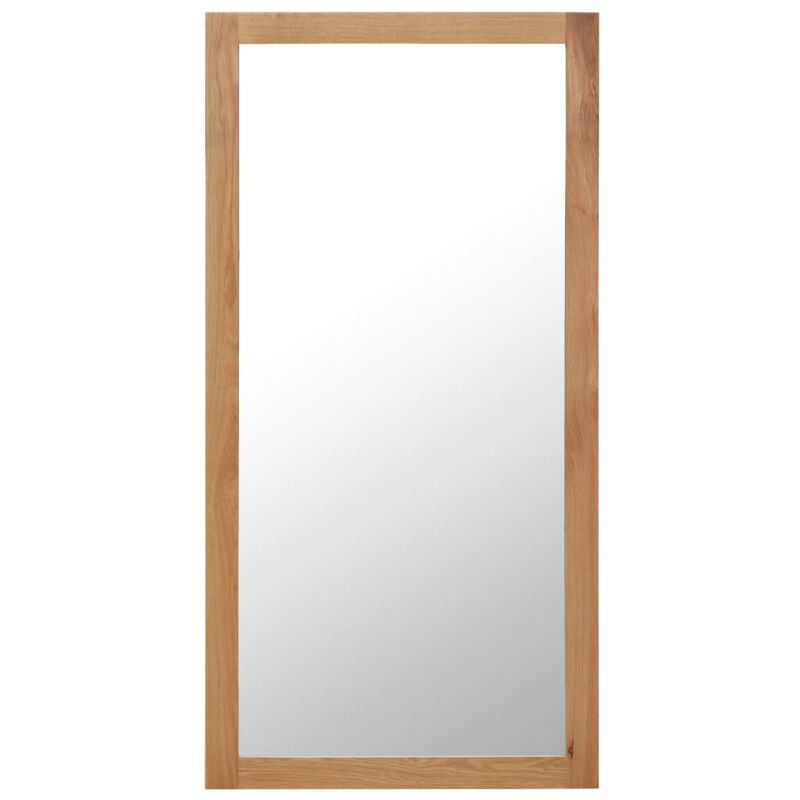 

vidaXL Espejo de madera maciza de roble 60x120 cm - Marrón
