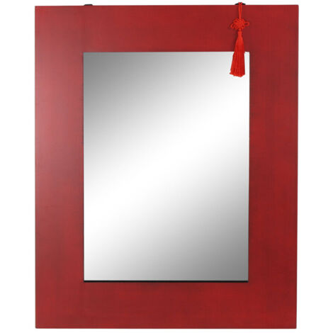 Espejo Abeto Mdf 70X2X90 Rojo MB180112