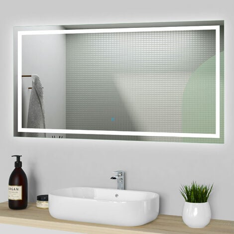 Espejos led para baño - Espejo Dinamarca Retroiluminado 120 CM X 80 CM -  DINA011/120 Espejo baño