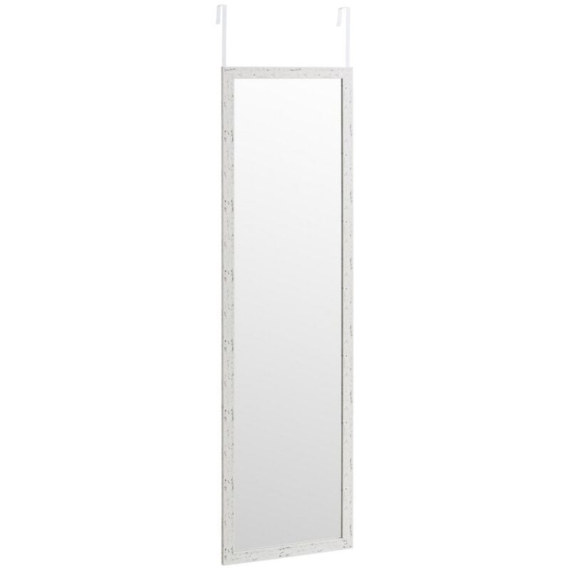 

Espejo blanco decapé de plástico PE para puerta de 35x125 cm