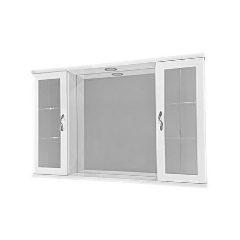 Espejo Cloe 2 puertas espejadas - Blanco 94,5x60,5x16