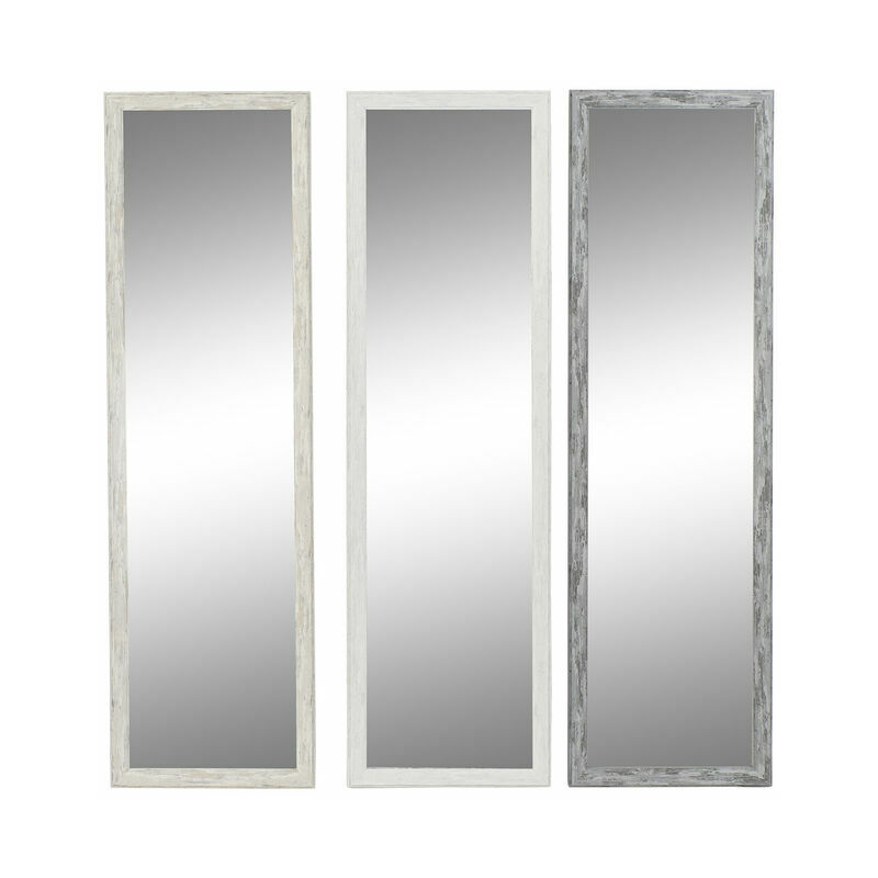 

Espejo colgante dkd home decor blanco beige gris poliestireno (3 pcs) (36 x 2 x 126 cm) Rogal