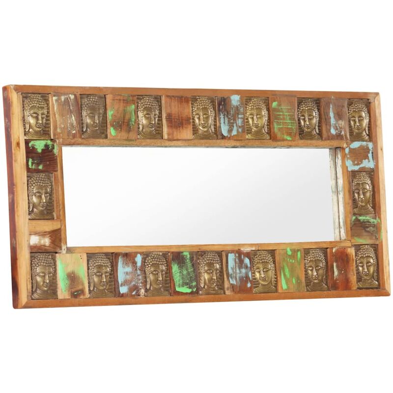 

Espejo con enchapado de Buda madera maciza reciclada 110x50 cm