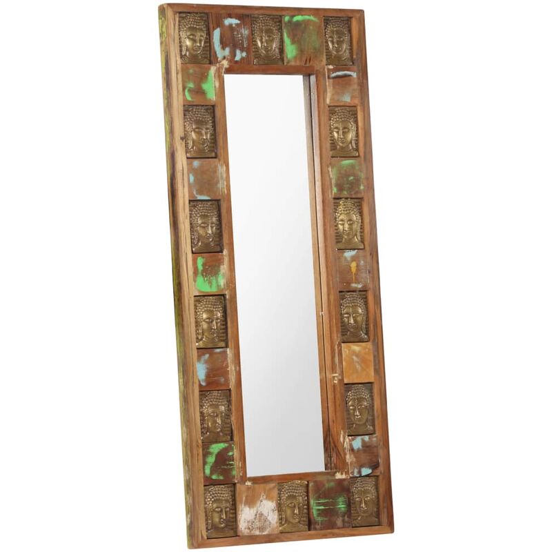 

Espejo con enchapado de Buda madera maciza reciclada 50x110 cm