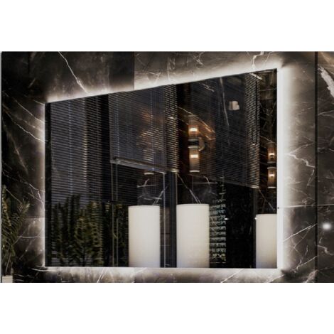 Espejo con iluminación LED 80x65 Impermeable IP65 Colgable Vertical Horizontal