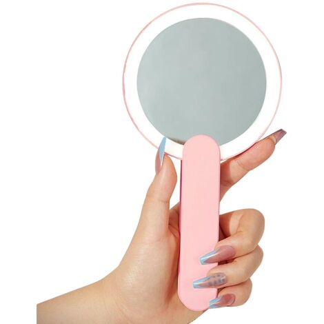 Espejo cosmetico con luz LED para bolsillo de maquillaje Espejo recargable