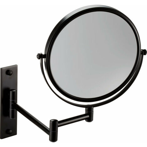 Espejo cosmético de pared con aumento X5, acabado negro mate - MANILLONS TORRENT
