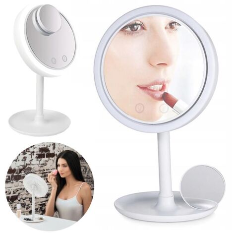 Espejo cosmético de pie iluminado para aplicar maquillaje Espejo LED