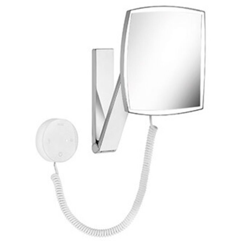 

Keuco - Espejo cosmético iLook_move 200 x 200 mm, enchufe de pared iluminado 12 V níquel cepillado