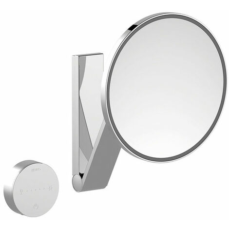 Espejo cosmético Keuco iLook_move, 17612, iluminado, color de luz ajustable en 5 etapas, con 212 mm, cromado - 17612019002