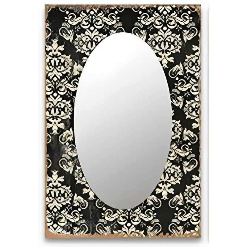 

Espejo cristal oval cenefa Color - A