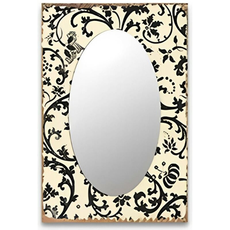 

Espejo cristal oval cenefa Color - B