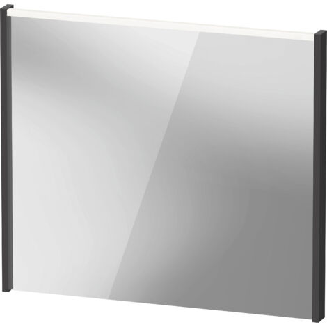 Espejo D-Code de Duravit, panel de luz LED superior, 800x700mm,