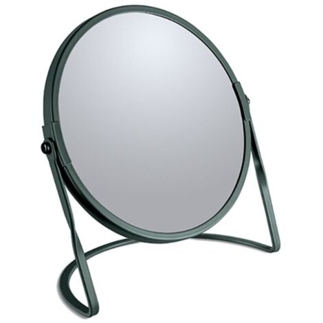 Espejo de aumento con soporte de acero AKIRA Verde oscuro Spirella