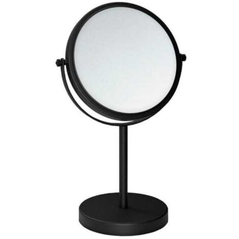 Espejo de aumento Essentials, espejo de maquillaje negro mate, tipo de instalación sobre encimera (x5)