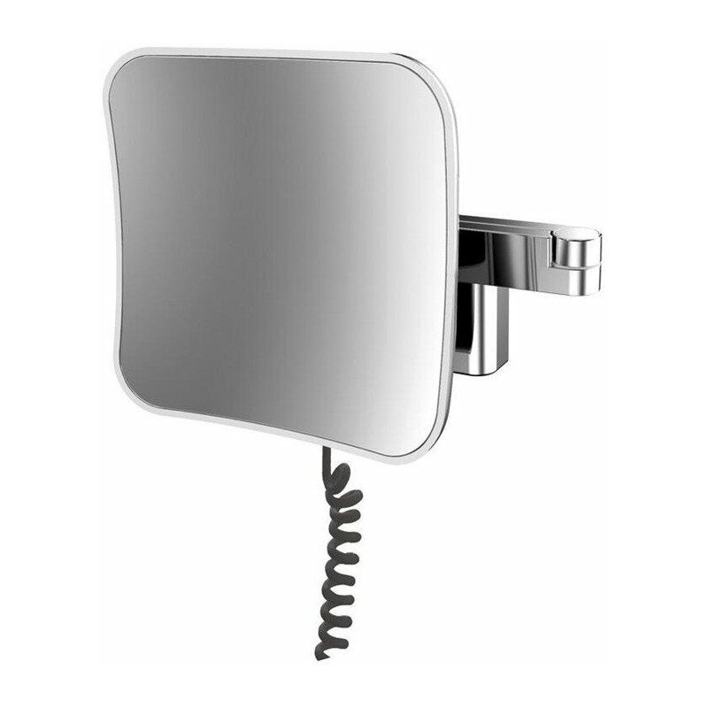 

Emco - Espejo de aumento y cosmético cuadrado LED EVO Modelo de pared 2 brazos 5 brazos negro