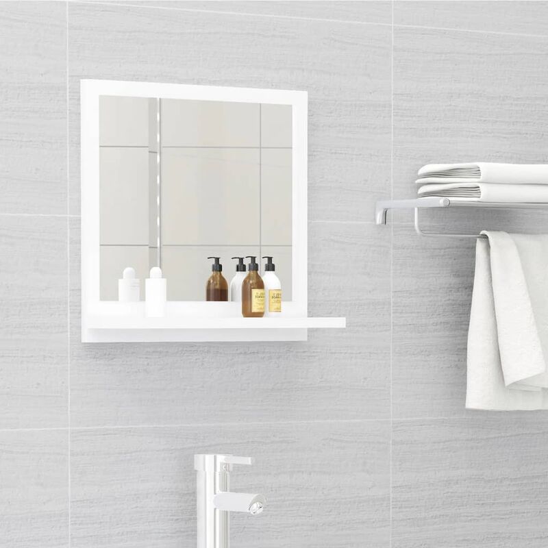 

BHD - Espejo de baño aglomerado blanco 40x10,5x37 cm
