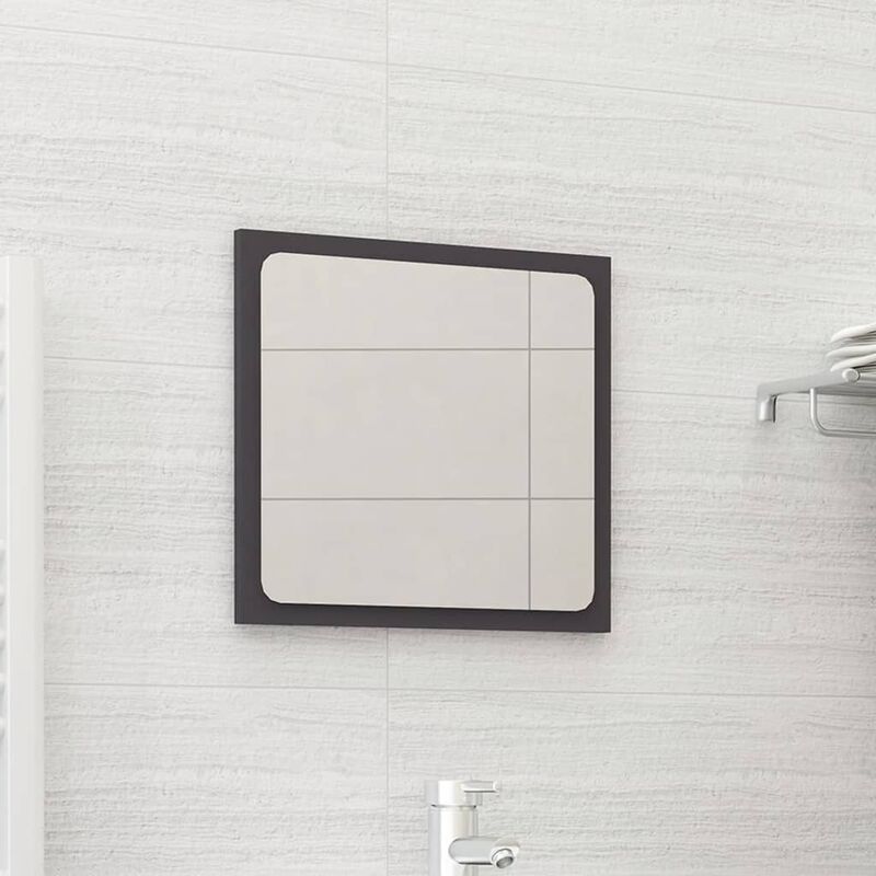 

Espejo de baño aglomerado gris 40x1,5x37 cm