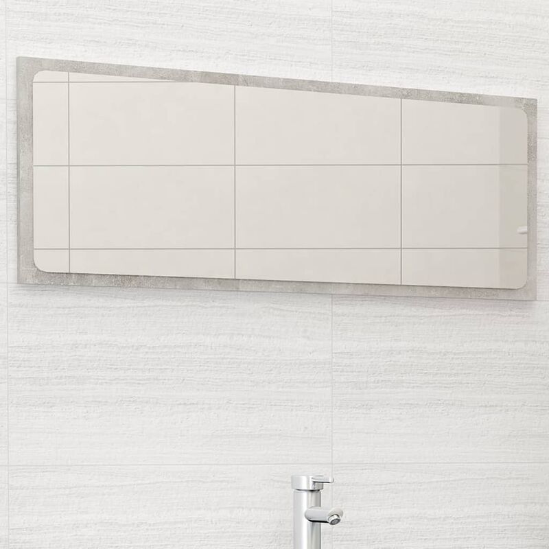 

Espejo de baño aglomerado gris hormigón 100x1,5x37 cm
