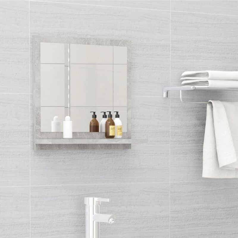 

BHD - Espejo de baño aglomerado gris hormigón 40x10,5x37 cm