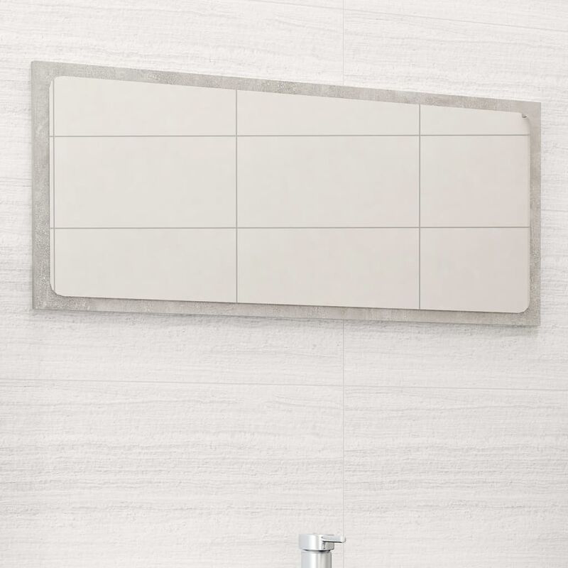 

Espejo de baño aglomerado gris hormigón 80x1,5x37 cm
