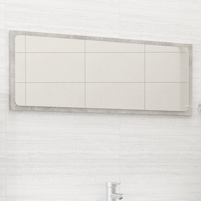 

Espejo de baño aglomerado gris hormigón 90x1,5x37 cm