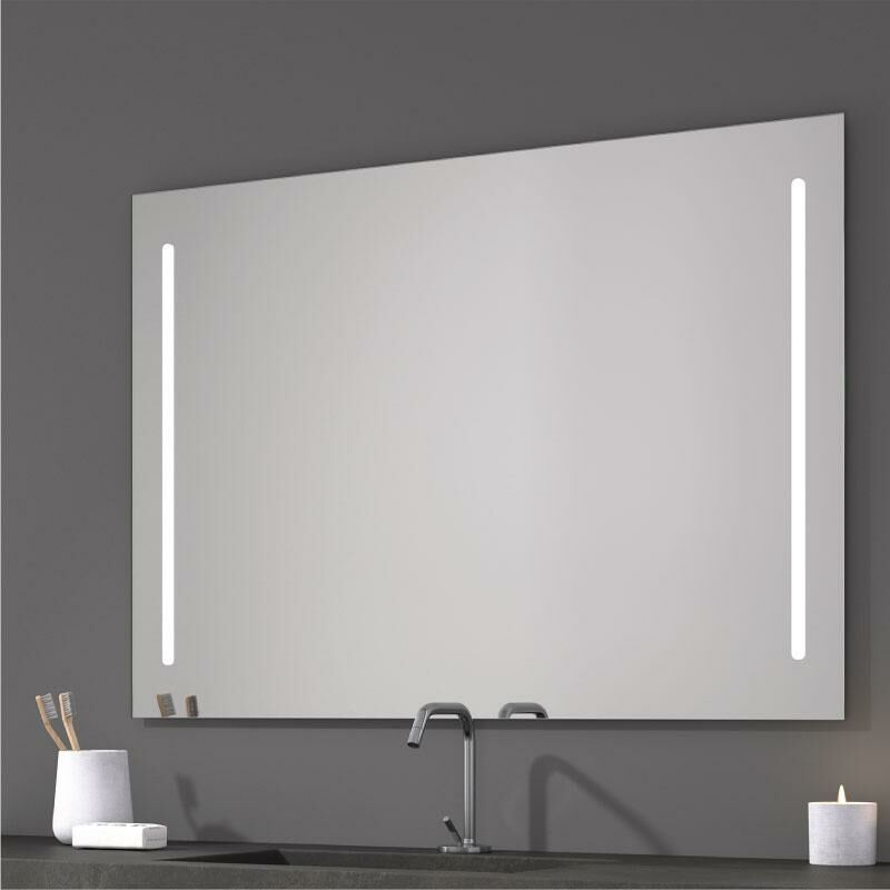 

Eurobath - Espejo de baño BALI. Luz fría LED integrada en el espejo 80x70 cm Con Antivaho Con Interruptor táctil