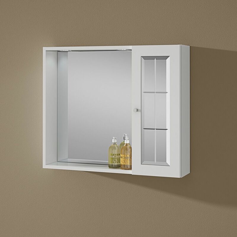 ESPEJO DE BAÑO CLÁSICO CON LUZ Y MUEBLE DE PARED TIZIANA ...