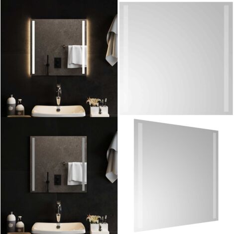 Espejo de baño con LED 50x50 cm - Espejo de baño impermeable - Espejo de baño IP65