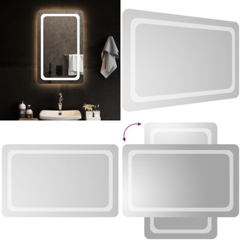 Espejo de baño con LED 50x80 cm - Espejo de baño impermeable - Espejo de baño IP65