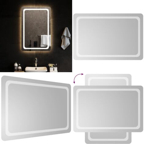 Espejo de baño con LED 60x90 cm - Espejo de baño impermeable - Espejo de baño IP65