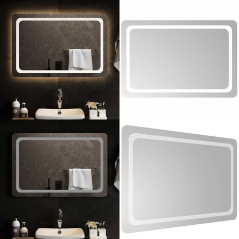 Espejo de baño con LED 90x60 cm - Espejo de baño impermeable - Espejo de baño IP65