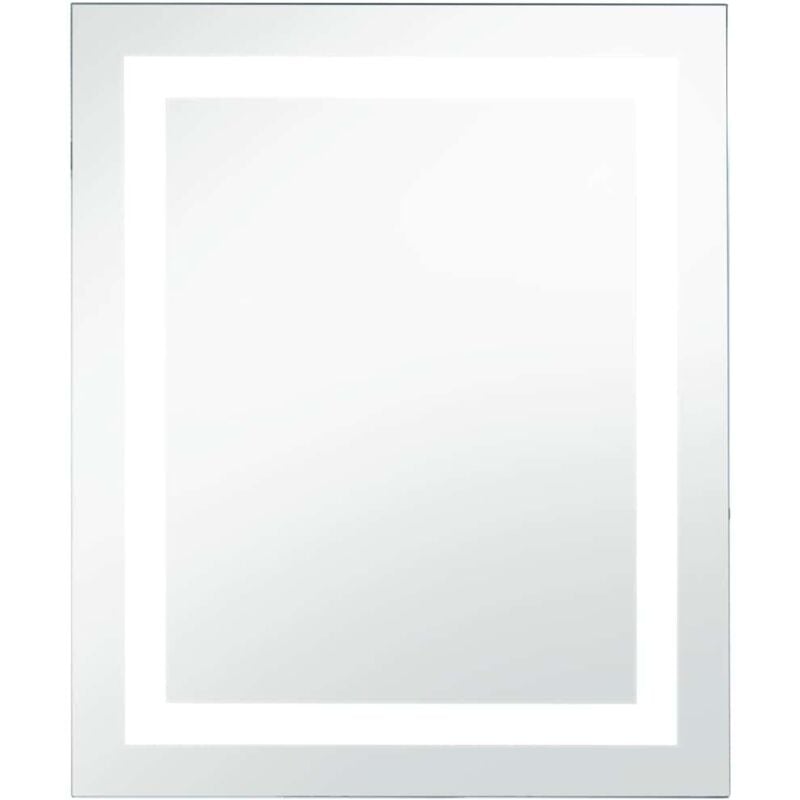 

vidaXL Espejo de baño con LED y sensor táctil 50x60 cm - Plateado