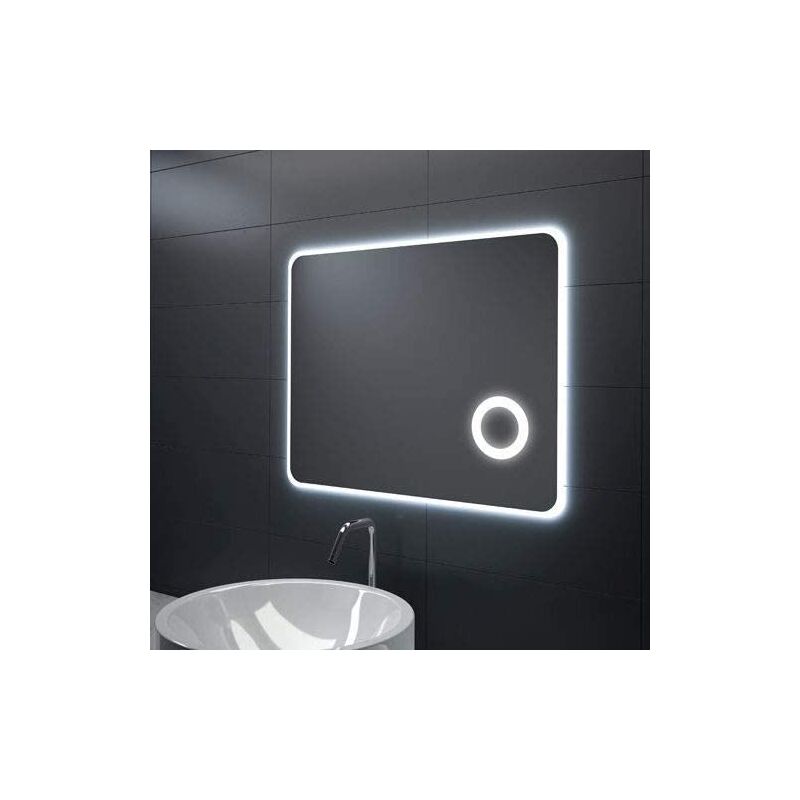 

Espejo De Baño Con Lupa De Aumento Retroiluminado Con Luz Led Integrada 60X70Cm