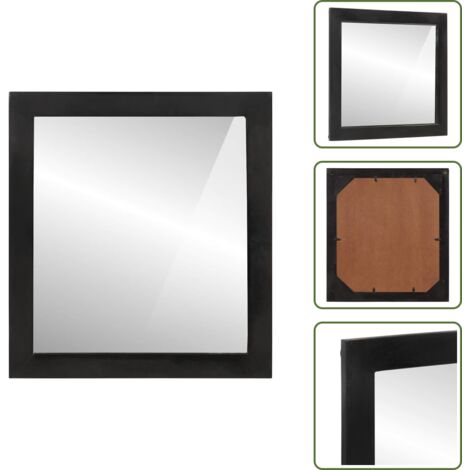 Espejo de baño con mango - vidaXL Espejo de baño madera maciza de mango y vidrio 55x1x60 cm -