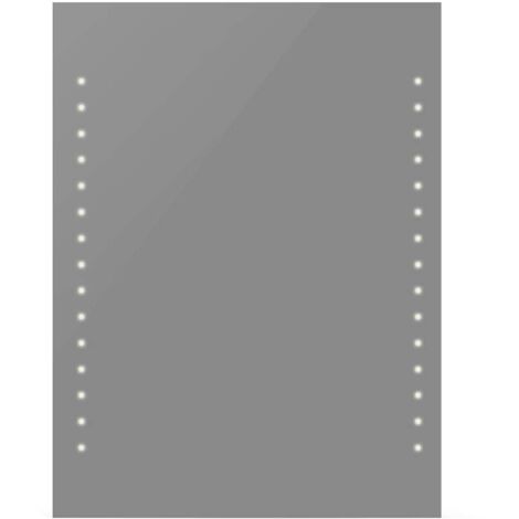 Espejo de baño de pared con LED 80 x 60 cm